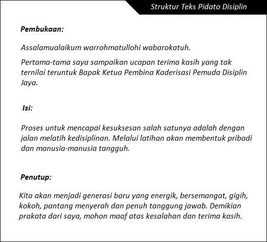 Pidato bahasa indonesia tentang kedisiplinan