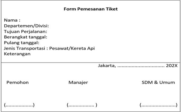  Form Pemesanan Tiket